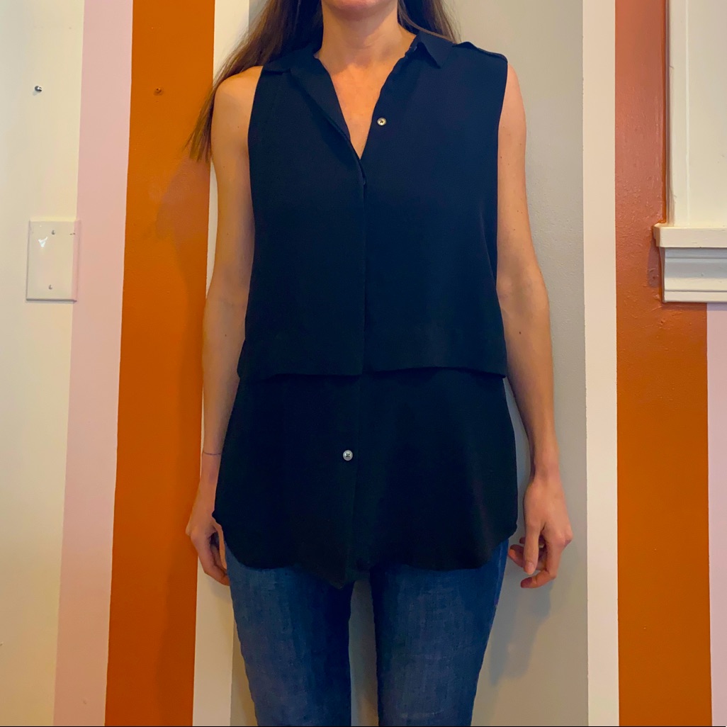 Double Layer Button-Up Top
